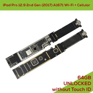 iPad Pro 12.9 2nd Gen (2017) A1671 Wi-Fi + Celular - Fully Functional Logic Board without Touch ID 64GB UNLOCKED 631-01416