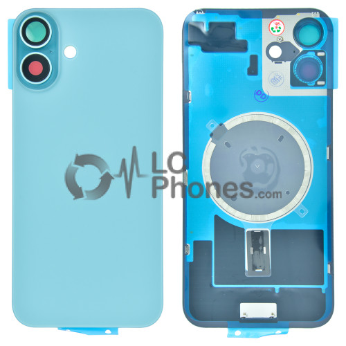 iPhone 16 Plus - Battery Cover with Camera Lens & Plate Teal