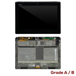 Sony Xperia Tablet S SGPT1311 - Full Front LCD Digitizer with Frame Black  Grade A/B