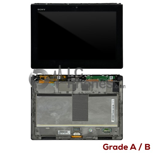 Sony Xperia Tablet S SGPT1311 - Full Front LCD Digitizer with Frame Black ( Original Used ) Grade A/B