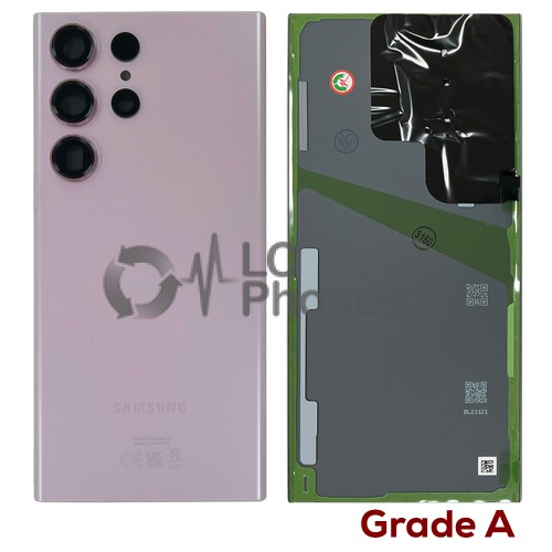 Samsung Galaxy S23 Ultra 5G S918 - Battery Cover Original Lavander with Camera Lens (Original Used) Grade A