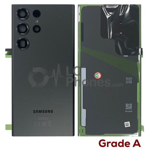 Samsung Galaxy S23 Ultra 5G S918 - Battery Cover Original Black with Camera Lens (Original Used) Grade A