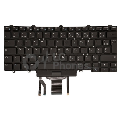 Dell - Keyboard FR French Layout with Backlight for Latitude 5480 5490 E5450 E5470 E7470 E7470 Black