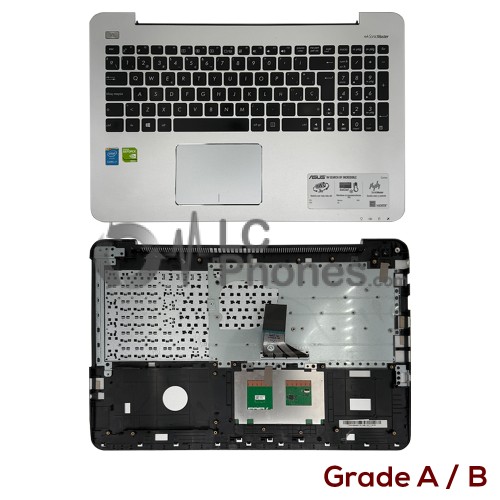 Asus A555L - Top Cover Silver with Spanish Keyboard ES Layout (Original Used) Grade A/B