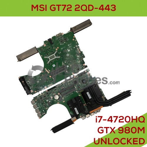 MSI GT72 2QD-443 - Fully Functional Logic Board MS-17811 Intel Core i7-4720HQ 2,60GHz NVidia GeForce GTX 980M UNLOCKED