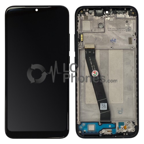 Xiaomi Redmi 7 - Full Front LCD Digitizer with Frame Black ( Original Remaded )