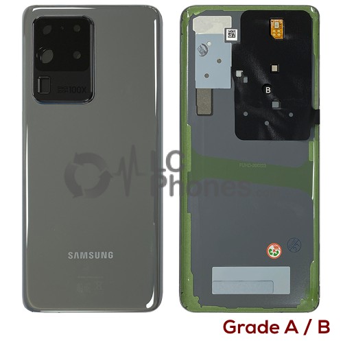 Samsung Galaxy S20 Ultra 5G G988 - Battery Cover Original Cosmic Grey with Camera Lens (Original Used) Grade A/B