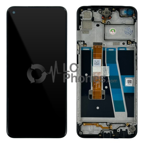 OPPO A52 CPH2069 / A72 CPH2067 / A92 CPH2059 - Full Front LCD Digitizer with Frame Black < Service Pack >