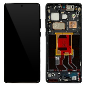 OnePlus 12 PJD110, CPH2573, CPH2581, CPH2583 - Full Front LCD Digitizer with Frame Silky Black 