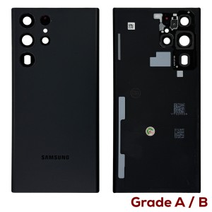 Samsung Galaxy S22 Ultra 5G S908 - Battery Cover Original Phantom Black with Camera Lens  Grade A/B