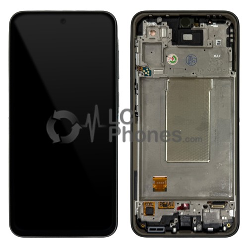 Samsung Galaxy A36 5G A366 - Full Front LCD Digitizer with Frame Black < Service Pack >