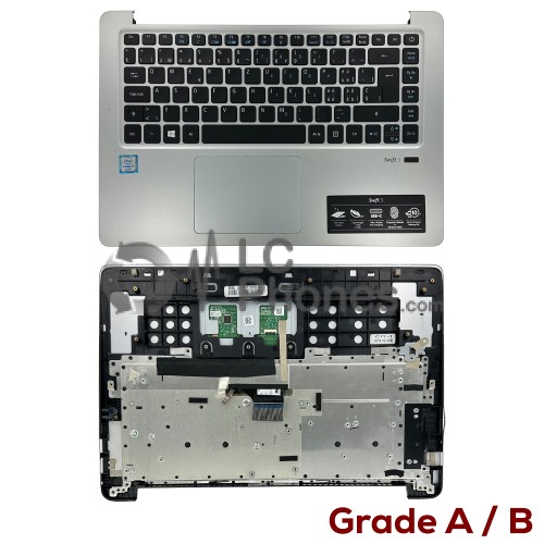 Acer Swift 3 SF314-51 - Top Cover Silver with German Swiss Keyboard CH Layout (Original Used) Grade A/B