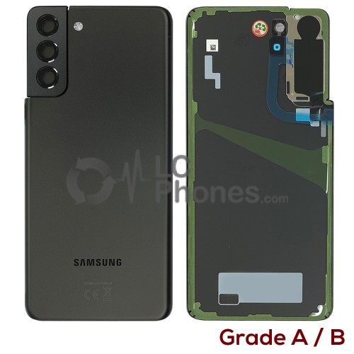 Samsung Galaxy S21+ 5G G996 - Battery Cover Original with Camera Lens and Adhesive Phantom Black ( Original Used ) Grade A/B