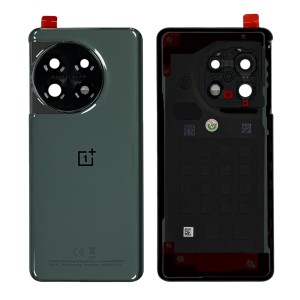 OnePlus 11 PHB110, CPH2449, CPH2447, CPH2451 - Battery Cover with Adhesive & Camera Lens Frosted Eternal Green 