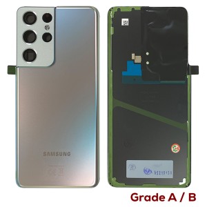 Samsung Galaxy S21 Ultra G998 - Battery Cover Original Phantom Silver with Camera Lens  Grade A/B