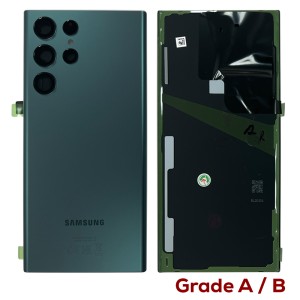 Samsung Galaxy S22 Ultra 5G S908 - Battery Cover Original with Camera Lens and Adhesive Green  Grade A/B