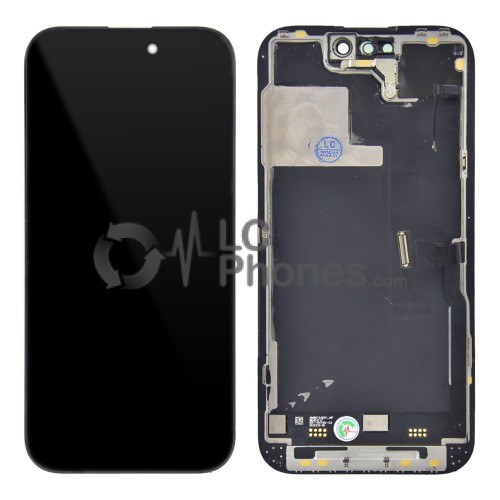 iPhone 14 Pro - Full Front OLED Digitizer Black with Proximity Sensor (Original Remaded)