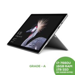 Microsoft Surface Pro 5 (1796) - Intel Core i7-7660U 2,50 GHz 16GB RAM 1TB (2x 512GB NVMe) Grade A