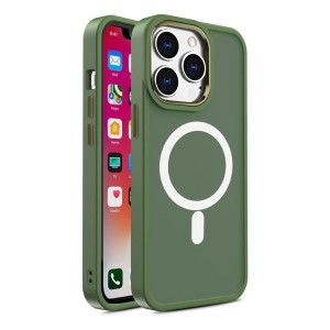 iPhone 15 Plus - Magnetic Color Matte Case Green