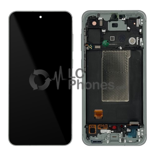 Samsung Galaxy A56 5G A566 - Full Front LCD Digitizer with Frame Olive < Service Pack >