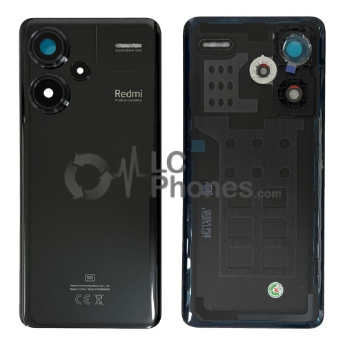 Xiaomi Redmi Note 13 Pro+ 23090RA98C, 23090RA98G, 23090RA98I - Battery Cover with Adhesive & Camera Lens Midnight Black < Service Pack >