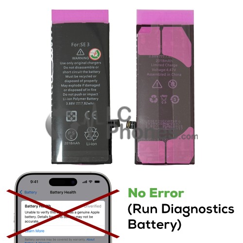 iPhone SE (2022) - Battery A2819 2018mAh 7.82Wh (NO Error, Run Diagnostics)