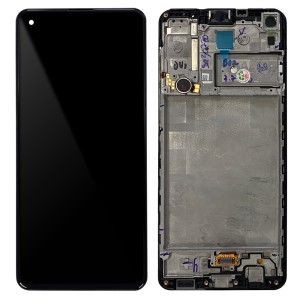 Samsung Galaxy A21s A217 - Full Front LCD Digitizer with Frame Black