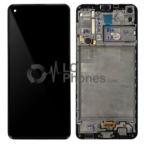 Samsung Galaxy A21s A217 - Full Front LCD Digitizer with Frame Black