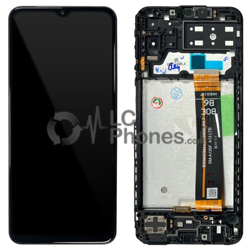 Samsung Galaxy M13 M135 - Full Front LCD Digitizer with Frame Black