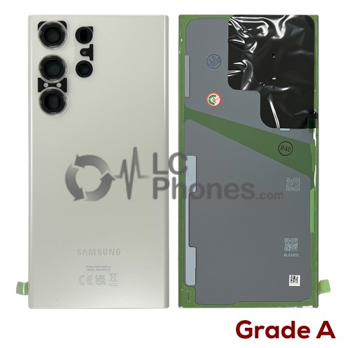 Samsung Galaxy S23 Ultra 5G S918 - Battery Cover Original Cream with Camera Lens (Original Used) Grade A