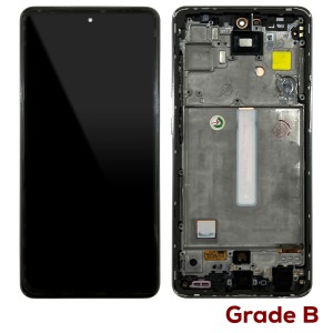 Samsung Galaxy A52 A525 / A52 5G A526 - Full Front LCD Digitizer With Frame Awesome White  Grade B