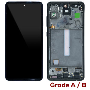 Samsung Galaxy A52s A528 - Full Front LCD Digitizer With Frame Awesome Black  Grade A/B