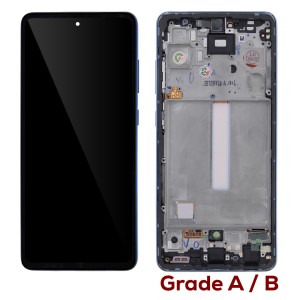 Samsung Galaxy A52 A525 / A52 5G A526 - Full Front LCD Digitizer With Frame Awesome Blue Grade A/B