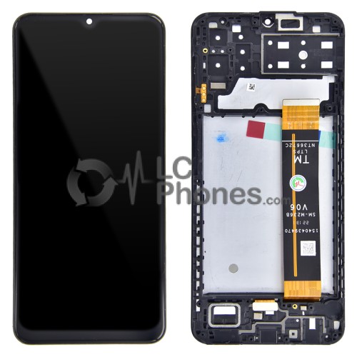 Samsung Galaxy A13 A135 - Full Front LCD Digitizer With Frame Black (Original Remaded) (V06-TM Flex)
