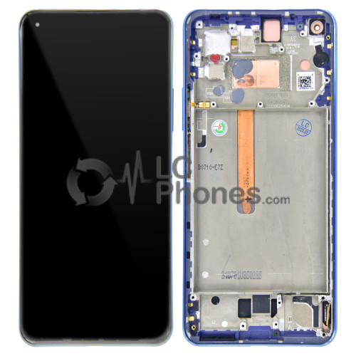 Xiaomi Mi 11 Lite M2101K9AG, M2101K9AI - Full Front LCD Digitizer With Frame Bubblegum Blue ( Original Remaded )