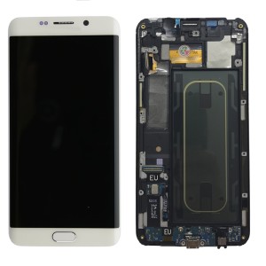 Samsung Galaxy S6 Edge Plus G928F - Full Front LCD Digitizer with frame White 