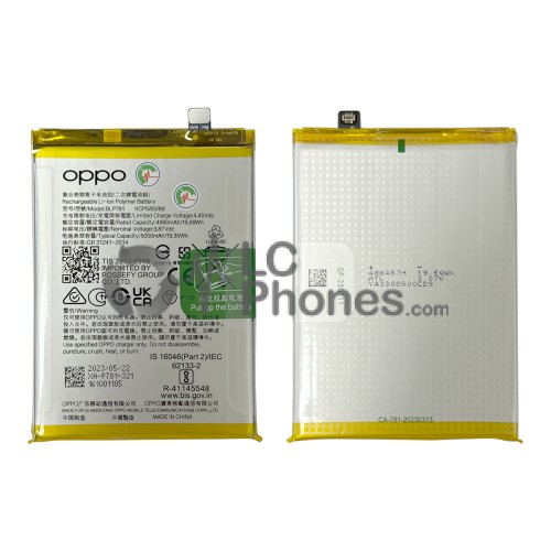 OPPO A52 CPH2061 / A72 CPH2067 / A92 CPH2059 - Battery BLP781 4880mAh 18.88Wh < Service Pack >