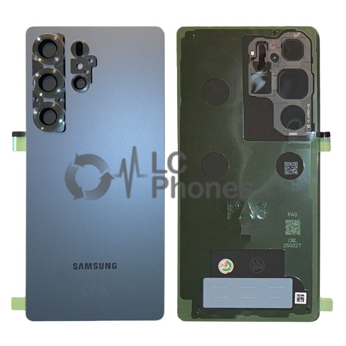 Samsung Galaxy S25 Ultra 5G S938 - Battery Cover with Adhesive & Camera Lens Titanium Black < Service Pack >