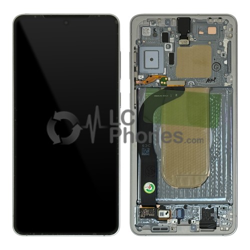 Samsung Galaxy S25 Edge S937 - Full Front LCD Digitizer with Frame Titanium Silver < Service Pack >
