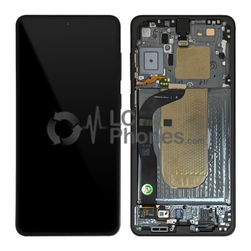 Samsung Galaxy S25 Edge S937 - Full Front LCD Digitizer with Frame Titanium Jetblack < Service Pack >