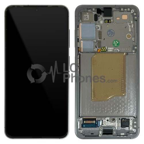 Samsung Galaxy S25 5G S931 - Full Front LCD Digitizer with Frame Silver Shadow < Service Pack >