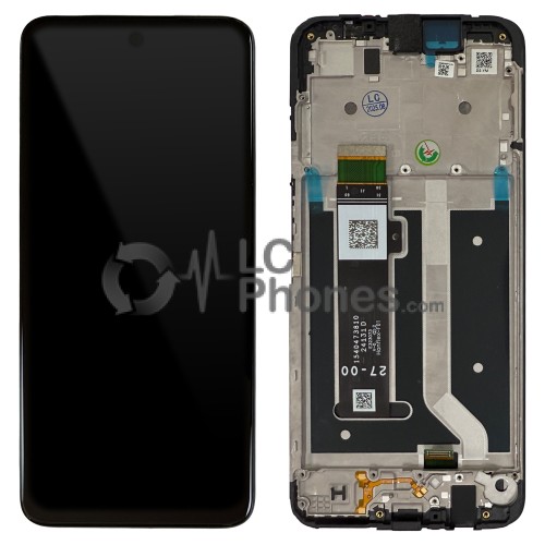 Motorola Moto G34 XT2363 - Full Front LCD Digitizer with Frame Black < Service Pack >