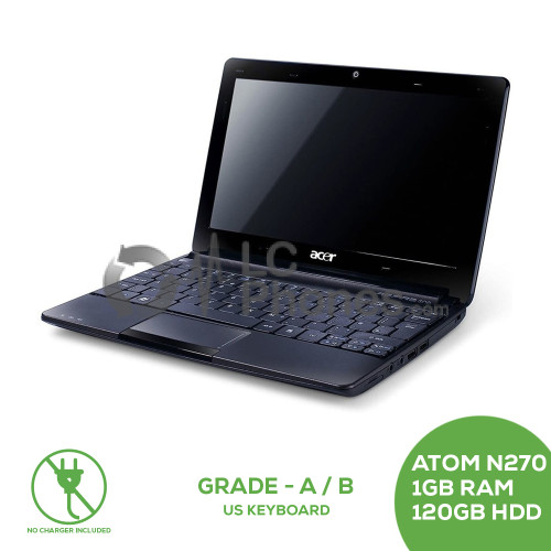 Acer Aspire One ZH7 - Intel Atom N270 1,6GHz / Intel GMA 950 / 1GB RAM / 120GB HDD Grade A/B