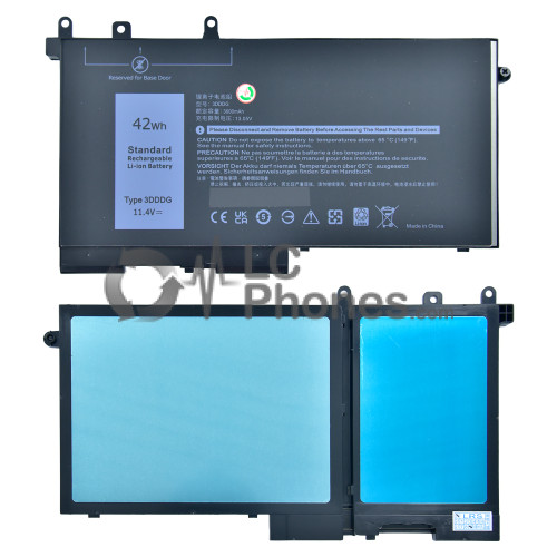 Dell - Laptop Battery 3DDDG 3500mAh 42Wh for Dell Latitude 5280 5288 5290 5480 5488 5490 5491 5495 5580 5590 E5280 E5290 E5480 E5580 E5490 E5491 E5590 E5591 Precision 3520 3530 M3520 M3530