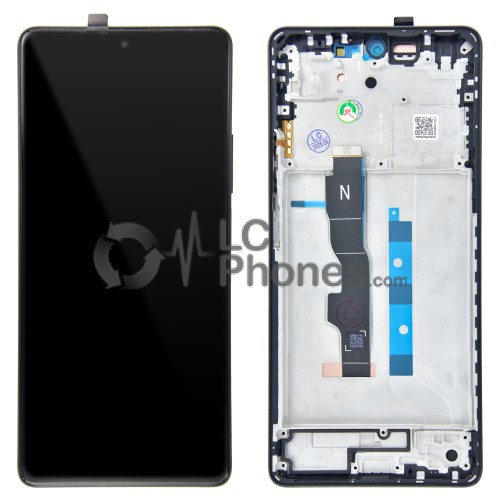 Xiaomi Redmi Note 13 5G 2312DRAABG, 2312DRAABI - Full Front LCD Digitizer with Frame Graphite Black