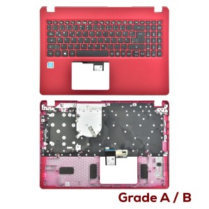 Acer Aspire A515-52 N18C1 - Top Cover with German Keyboard DE Layout Red  Grade A/B AP2CE000610SVT20A