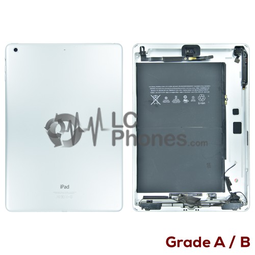 iPad Air A1474 Wi-Fi Version - Back Housing Cover Fully Assembly with Battery Silver ( Original Used ) Grade A/B