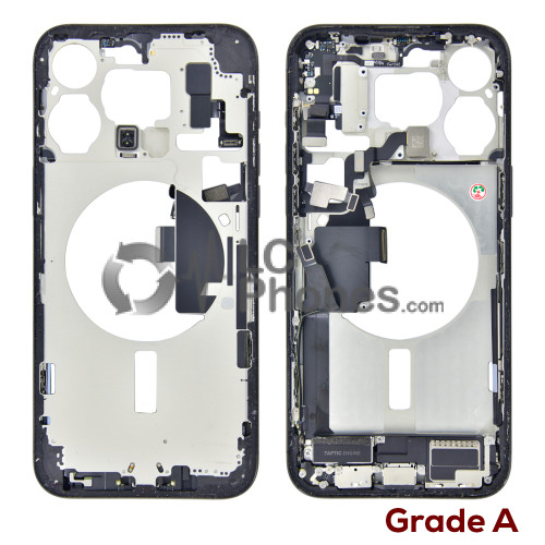 iPhone 15 Pro Max - Middle Housing Frame Fully Assembly Black Titanium ( Original Used ) Grade A