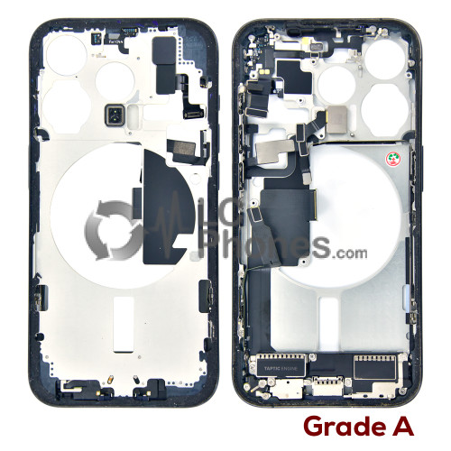 iPhone 15 Pro - Middle Housing Frame Fully Assembly Blue Titanium ( Original Used ) Grade A