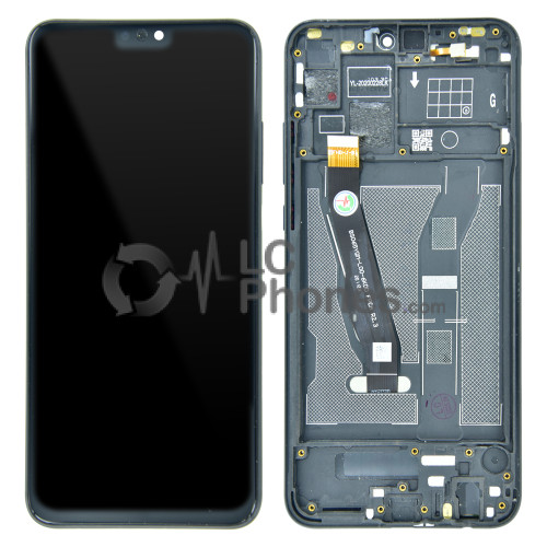 Huawei Honor 8X / Honor View 10 Lite - Full Front LCD Digitizer with Frame Black ( Original Remaded )
